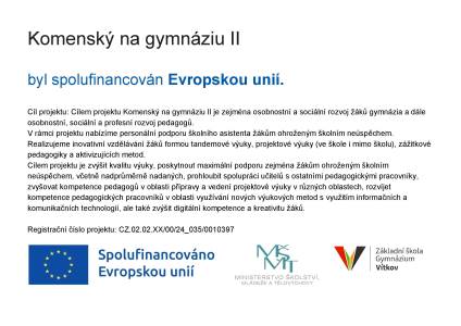 Komenský na gymnáziu II.